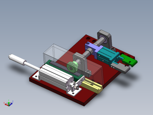 齿轮齿条翻转机构sw20可编辑