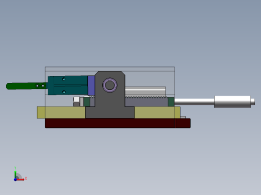 齿轮齿条翻转机构sw20可编辑前视缩略图