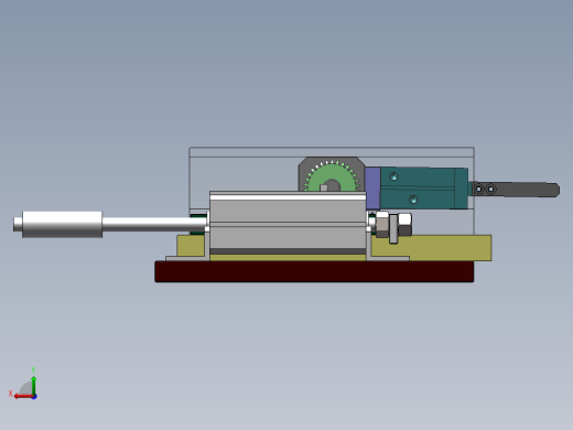 齿轮齿条翻转机构sw20可编辑后视缩略图
