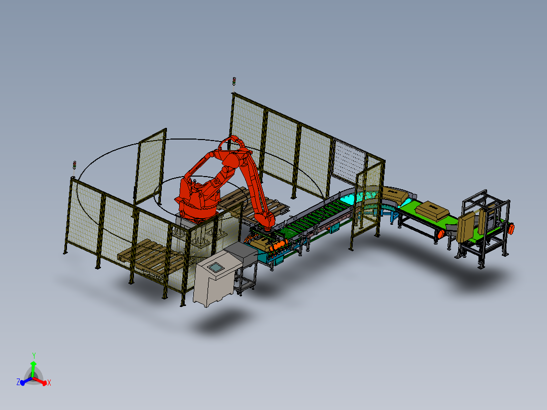 立袋袋料码垛流水线sw2017