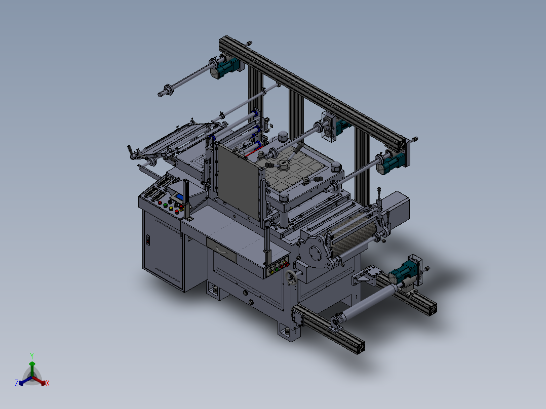 WA450B模切机(单座)正等轴测图