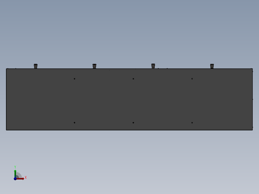 钣金柜1800x450x1200mm前视图