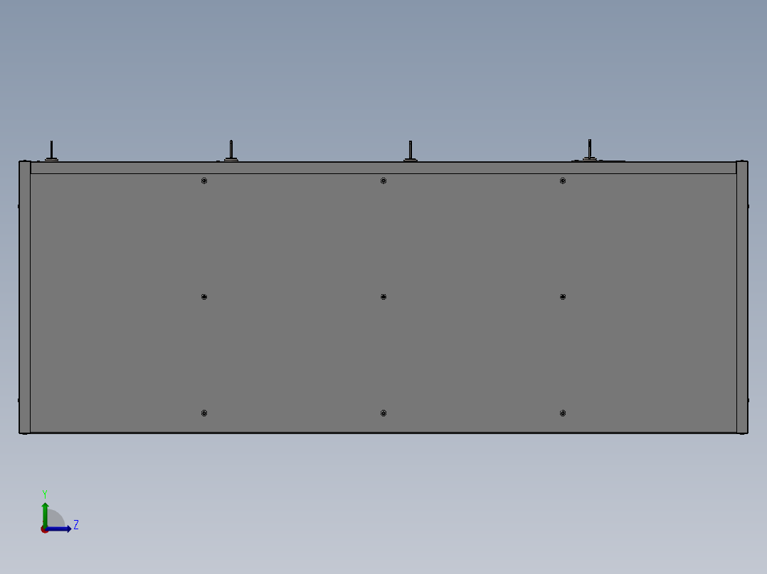 钣金柜1800x450x1200mm左视图