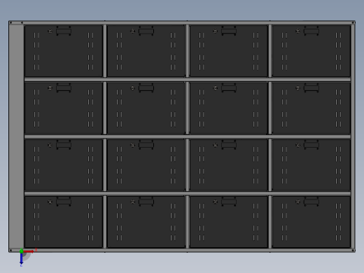 钣金柜1800x450x1200mm俯视缩略图