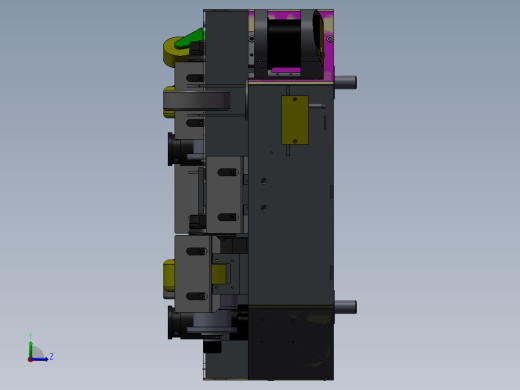 AGV小车AG舵轮搬运车AGV机器人AGV模型3D模型机械设计左视缩略图