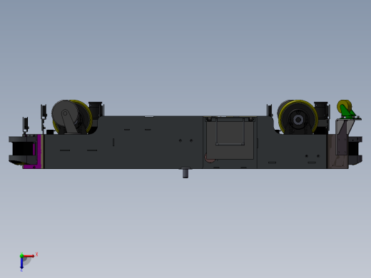 AGV小车AG舵轮搬运车AGV机器人AGV模型3D模型机械设计俯视缩略图