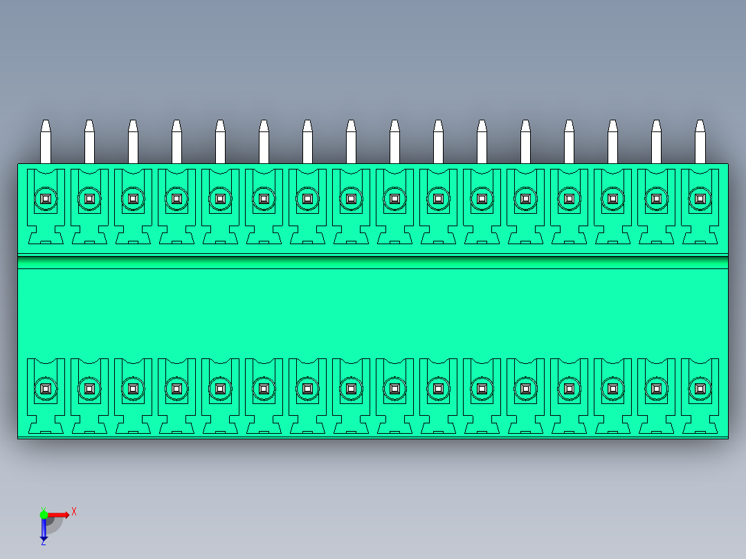 DEGSON 15EDG 系列 3.5mm 插拔式接线端子 FullPack-15EDGRT-3.5-32P-14-00AH俯视图