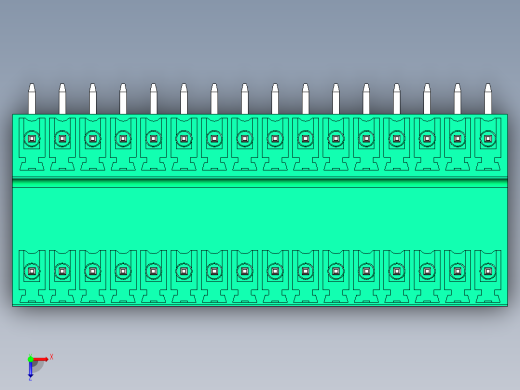DEGSON 15EDG 系列 3.5mm 插拔式接线端子 FullPack-15EDGRT-3.5-32P-14-00AH俯视缩略图