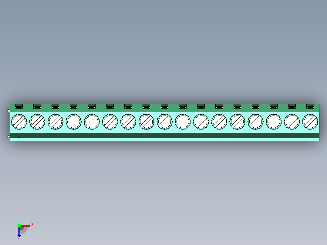 DEGSON DG128 系列 5.07.5mm 接线端子-DG128-5.0-17P-14-00AH俯视图