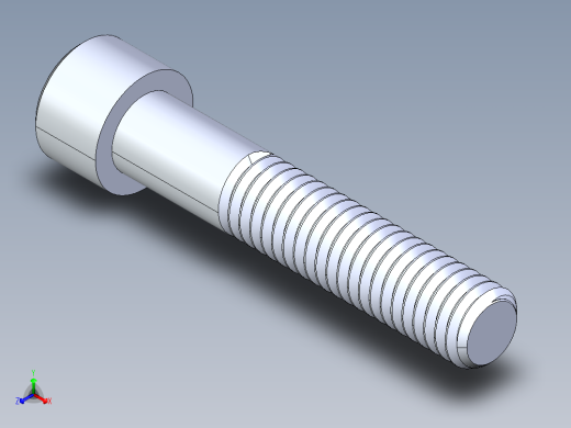 粗螺纹 SHCS 螺钉-SHCS 9.525.x16x2.STEP