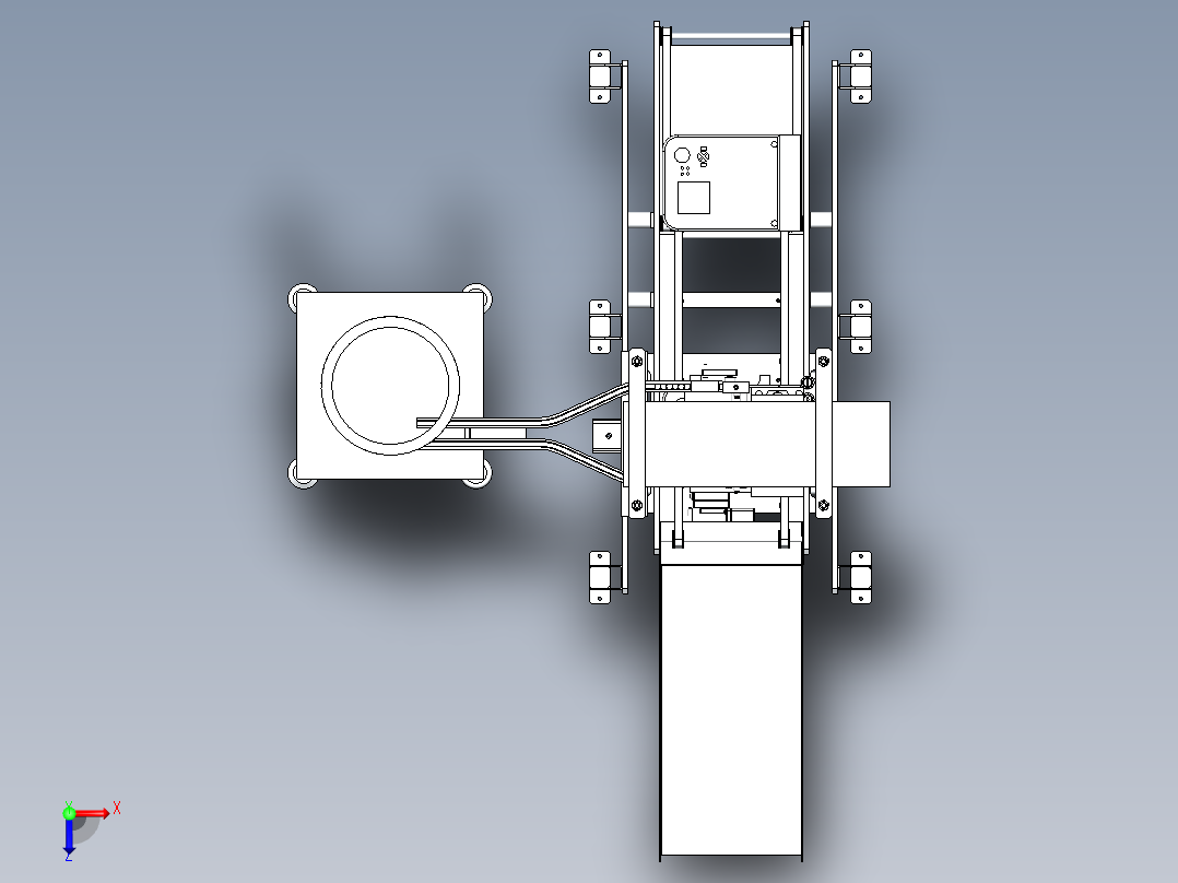 电表自动压铅封机俯视图