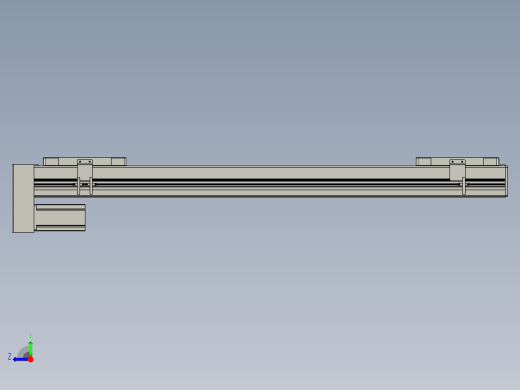 直线模组LHC14-S800-D设计图纸右视缩略图