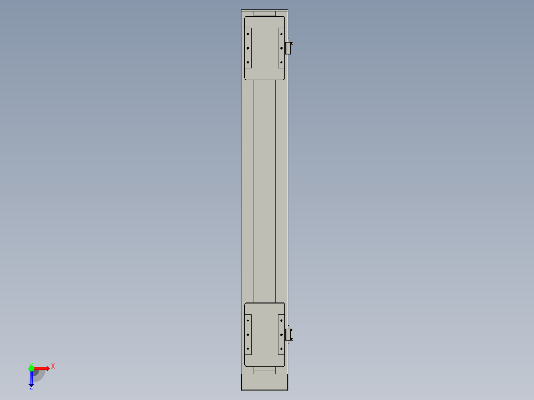 直线模组LHC14-S800-D设计图纸俯视图