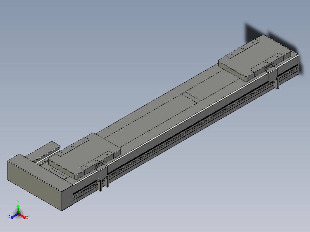 直线模组LHC14-S650-R设计图纸主视图