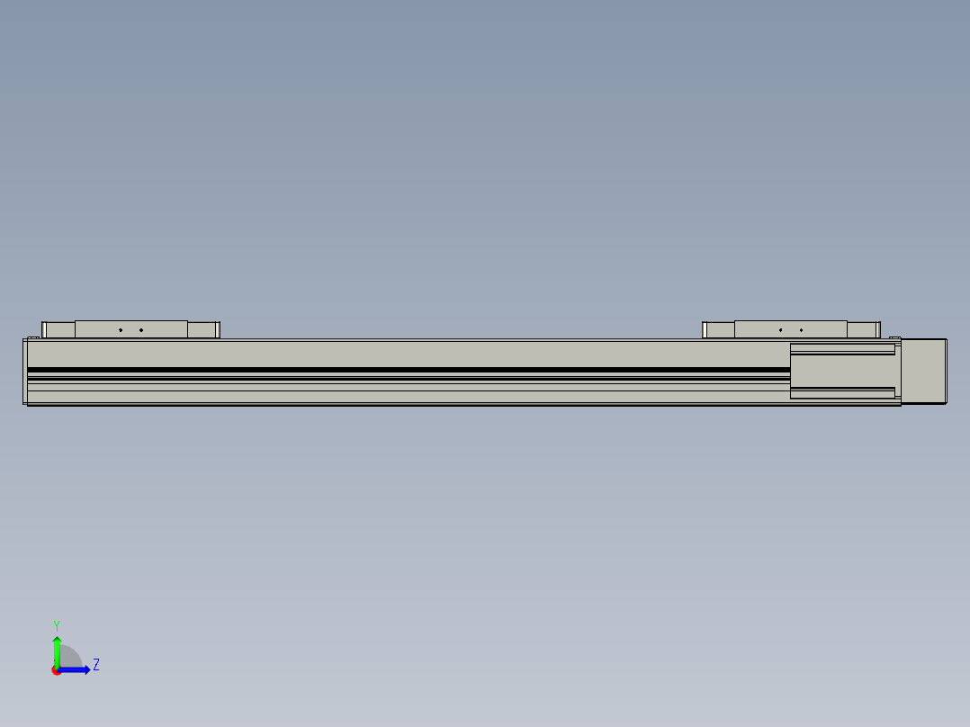 直线模组LHC14-S650-R设计图纸左视图