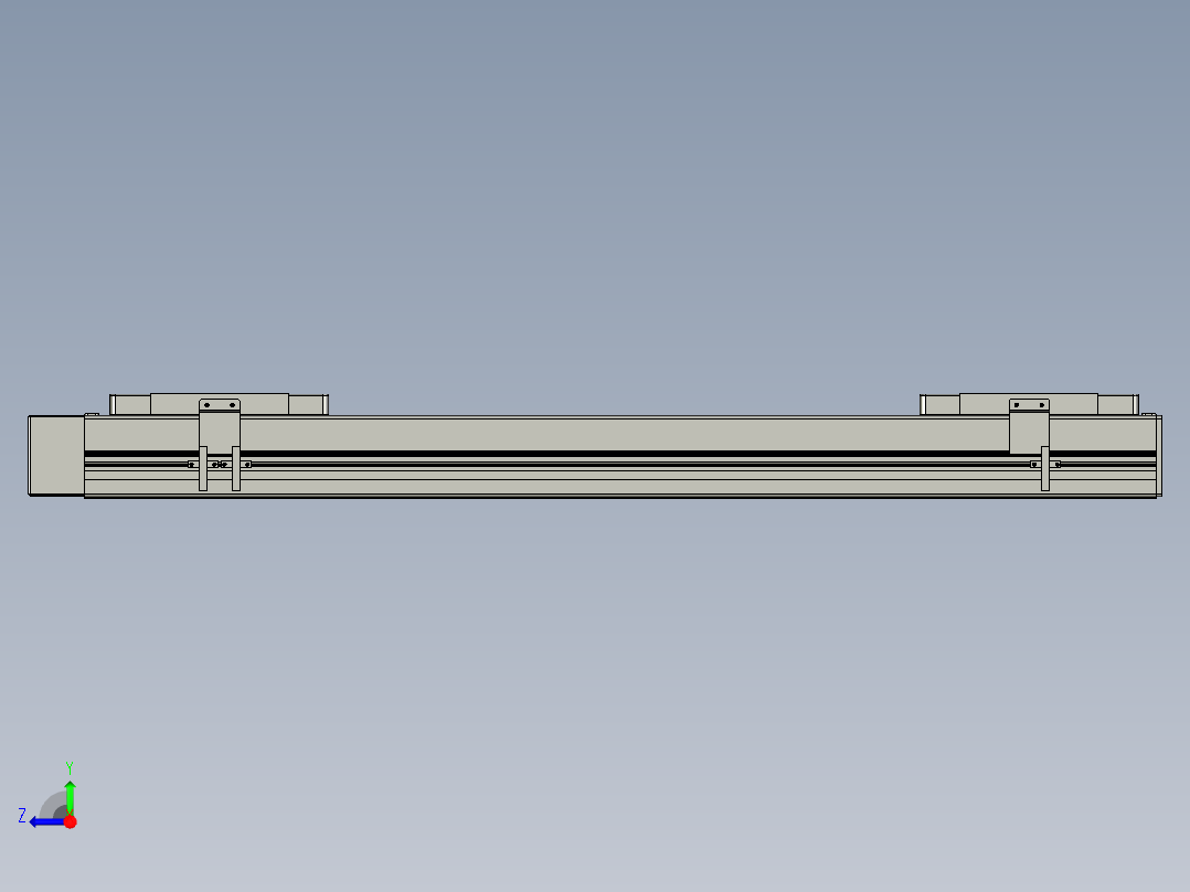 直线模组LHC14-S650-R设计图纸右视图