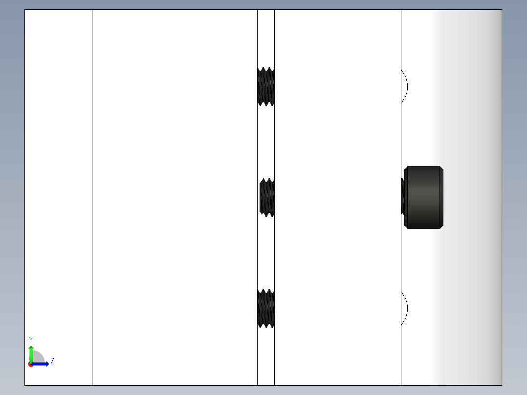 Ø80直径的管夹座固定座左视图