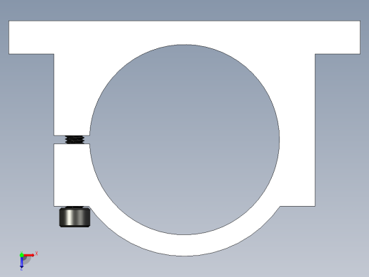 Ø80直径的管夹座固定座俯视缩略图