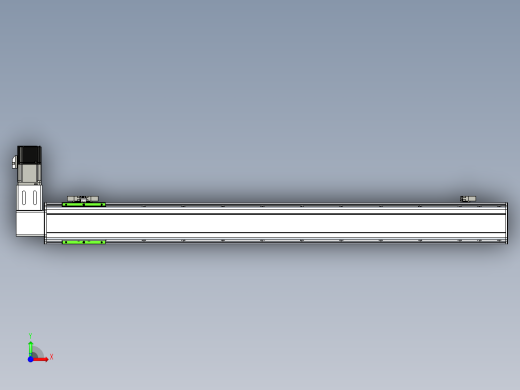 同步带滑台-半封闭B10-L90-S950-R-P40-D3前视缩略图