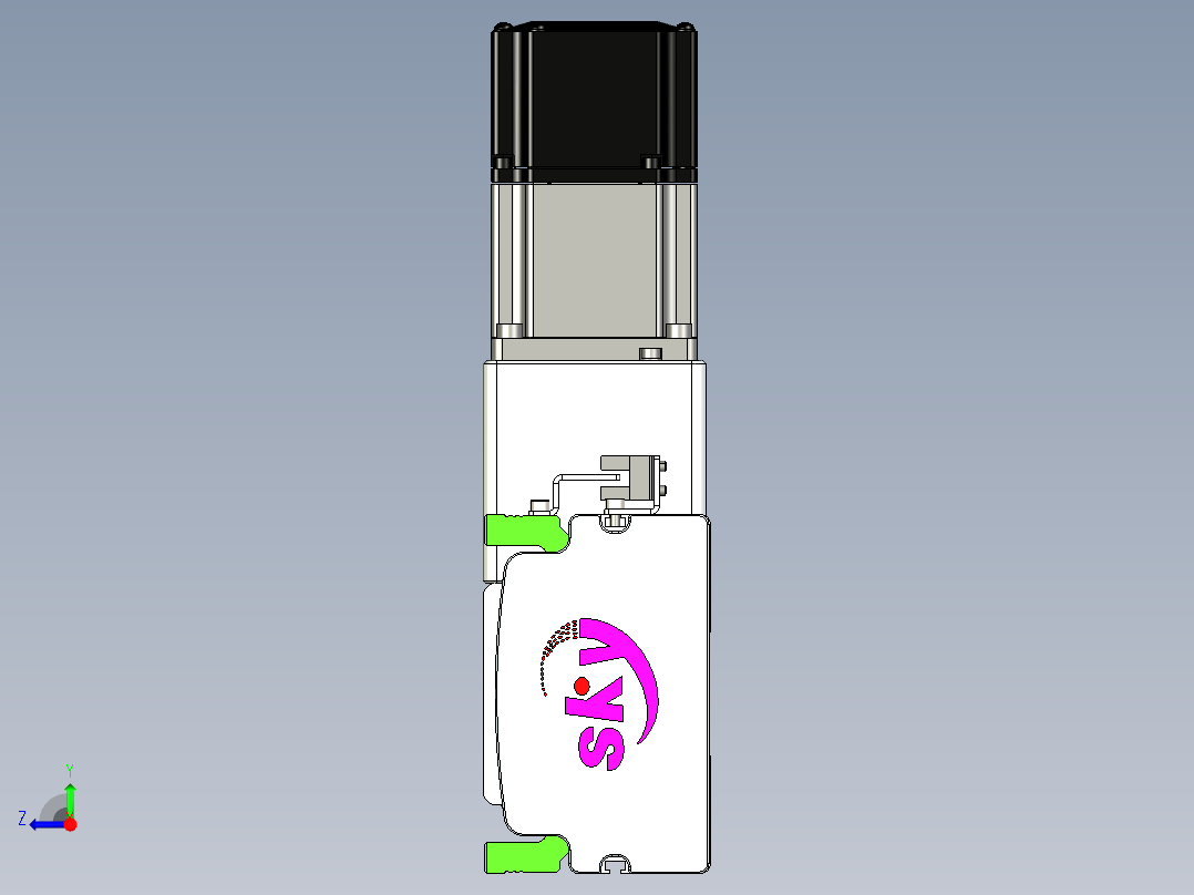 同步带滑台-半封闭B10-L90-S950-R-P40-D3右视图