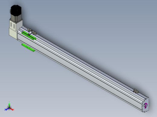 同步带滑台-半封闭B10-L90-S950-R-P40-D3正等轴测缩略图