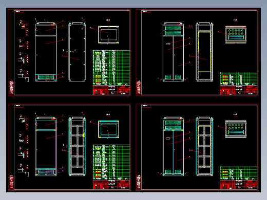 GGD低压开关柜配电柜CAD电气柜图纸钣金机柜dwg素材