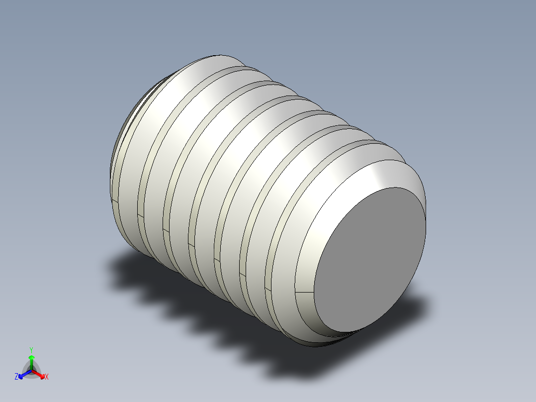 DIN 913-ISO 4026 固定螺钉-M3 L=4.STEP主视图