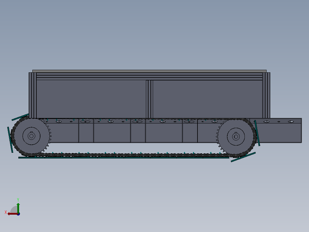 楼梯上下运输设备后视图