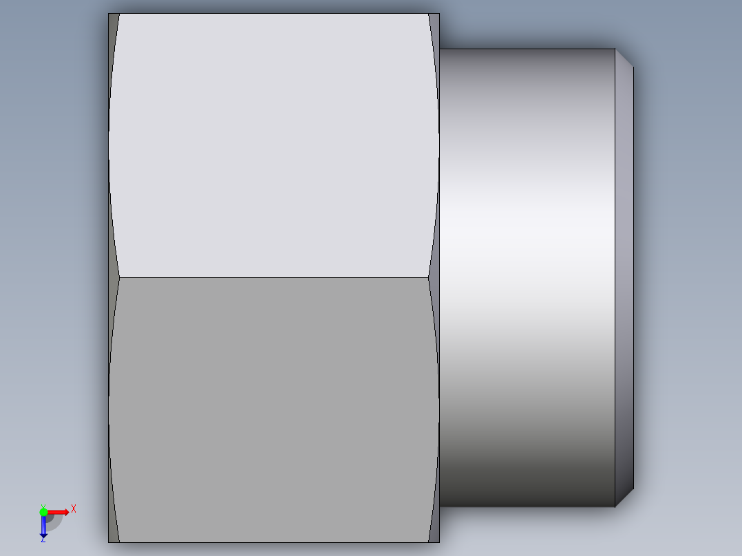 卡套式工业通用硬管接头EO_Swivel_connector_GAI38SRCFX俯视图