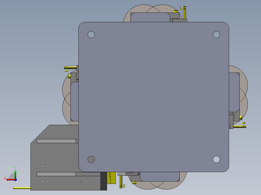 四工位回转工作台sw1186047后视图
