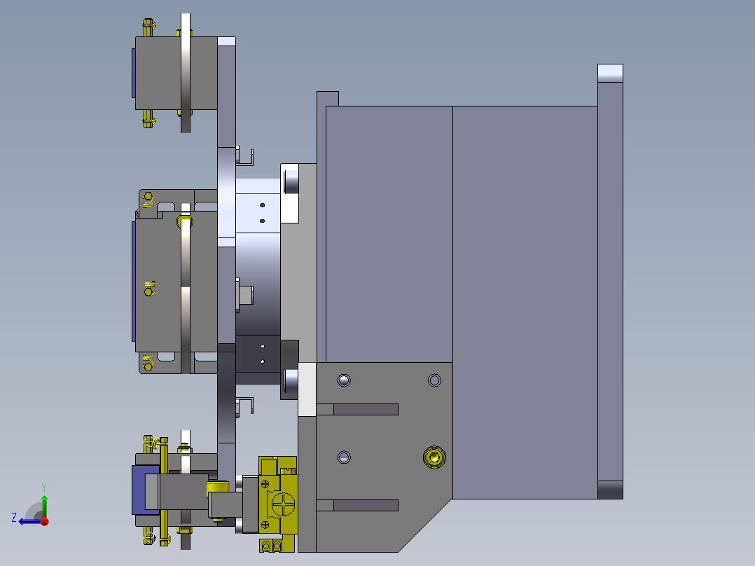 四工位回转工作台sw1186047右视图