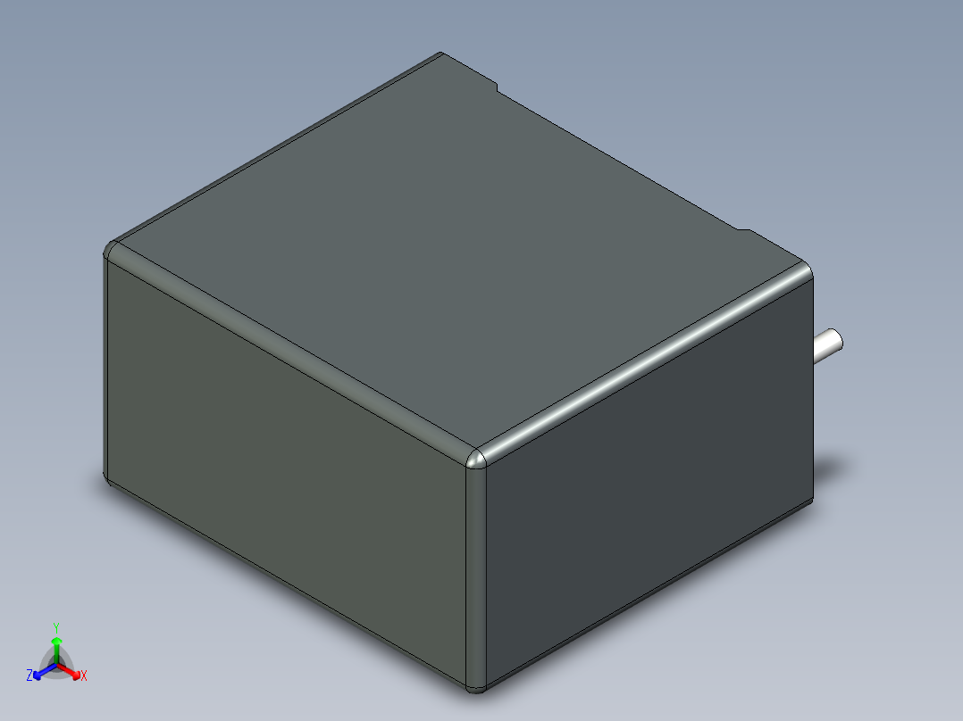 无源元件封装-CAP_BOX_18x10x16_GY正等轴测图