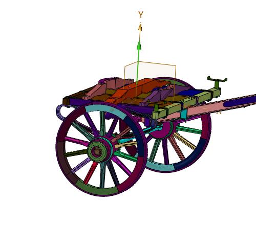 复古硬轮马拉货车