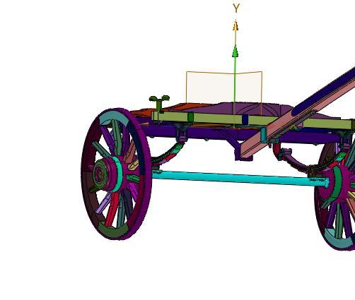 复古硬轮马拉货车