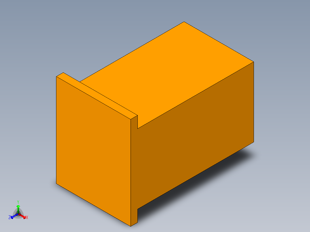 UG床头柜模型正等轴测图