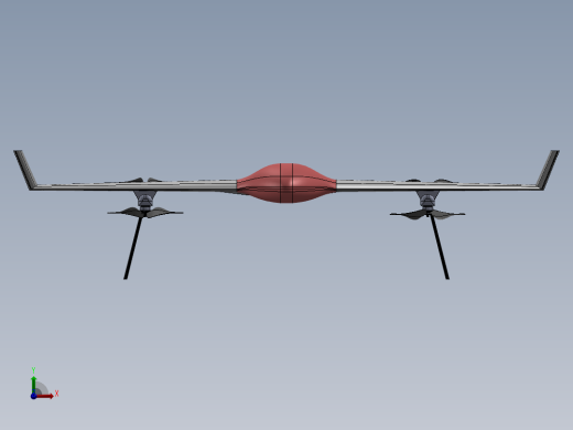 自主垂直起飞固定翼VTHT无人机前视缩略图
