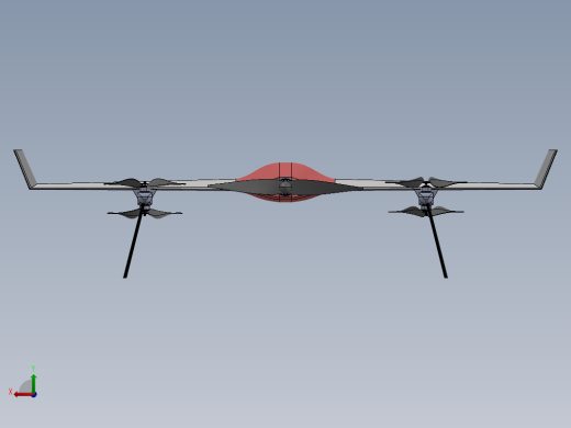 自主垂直起飞固定翼VTHT无人机后视缩略图
