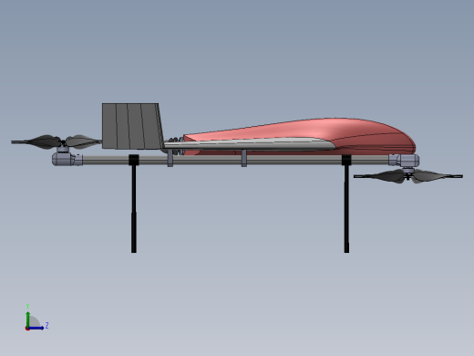 自主垂直起飞固定翼VTHT无人机左视缩略图
