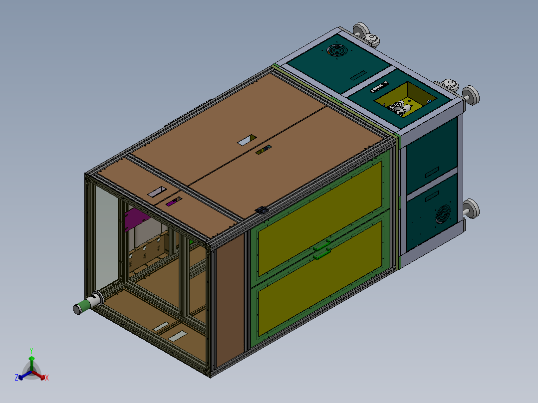 四轴CG侧面自动锁螺丝机sw18可编辑正等轴测图