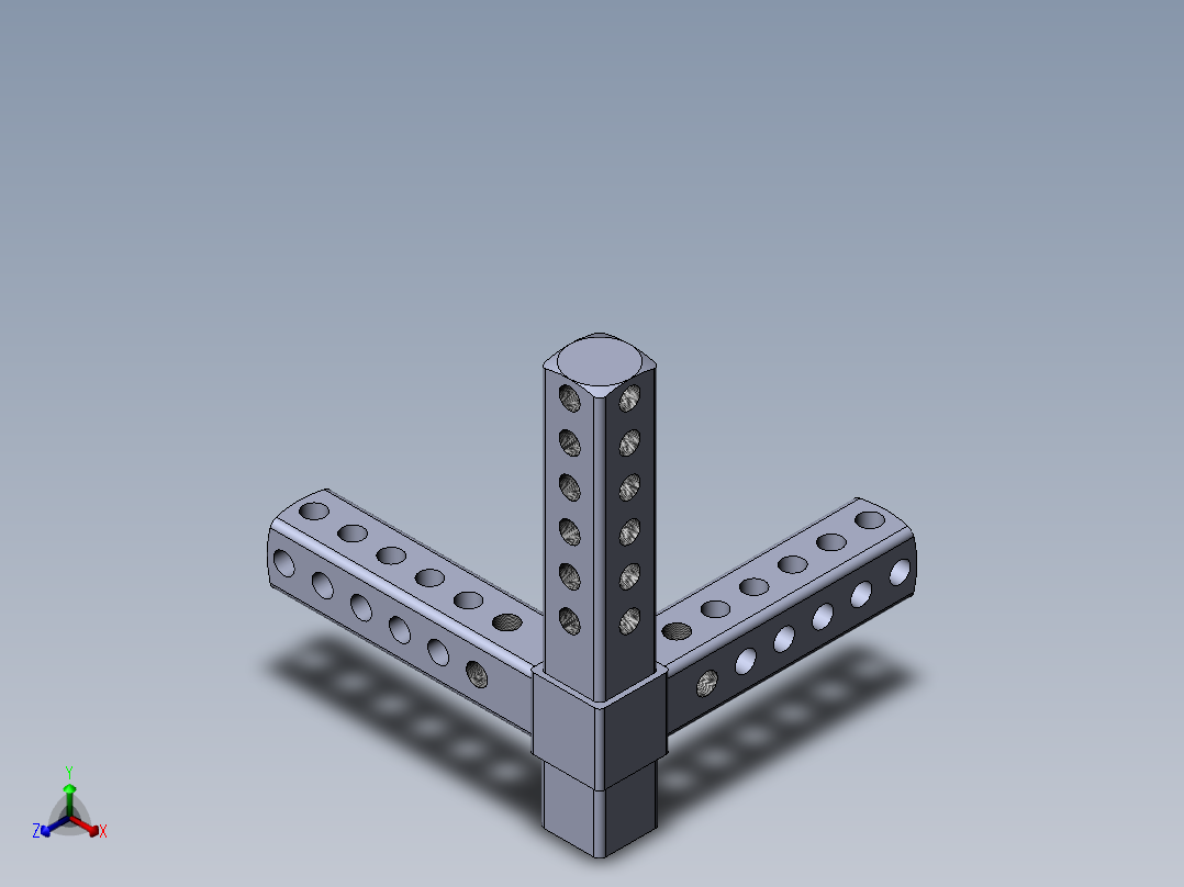 铁三通正等轴测图
