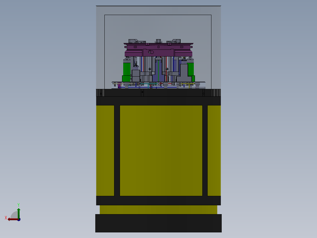 飞轮检测液压装置sw17可编辑后视图