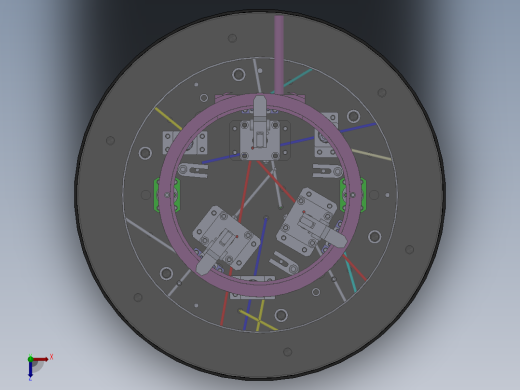 飞轮检测液压装置sw17可编辑俯视缩略图