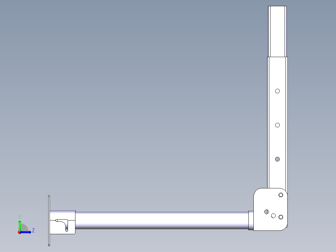 隐藏式皮卡起重机左视图