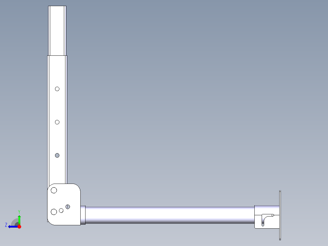 隐藏式皮卡起重机右视图