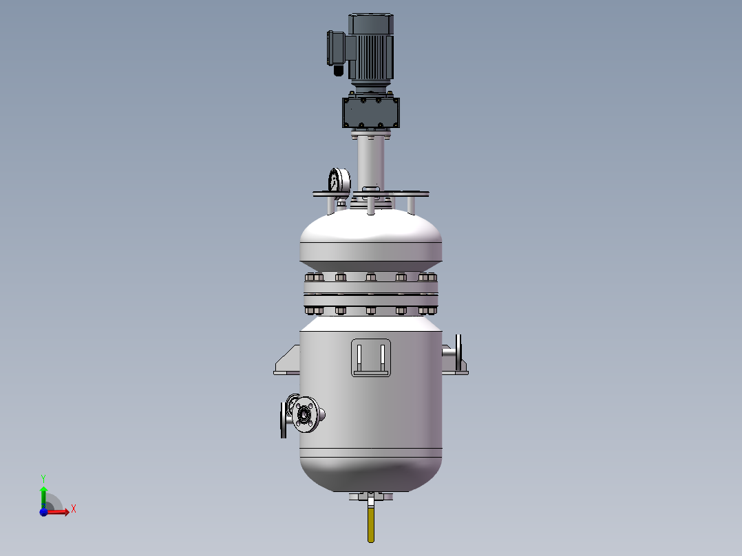 压力容积、25L反应釜前视图