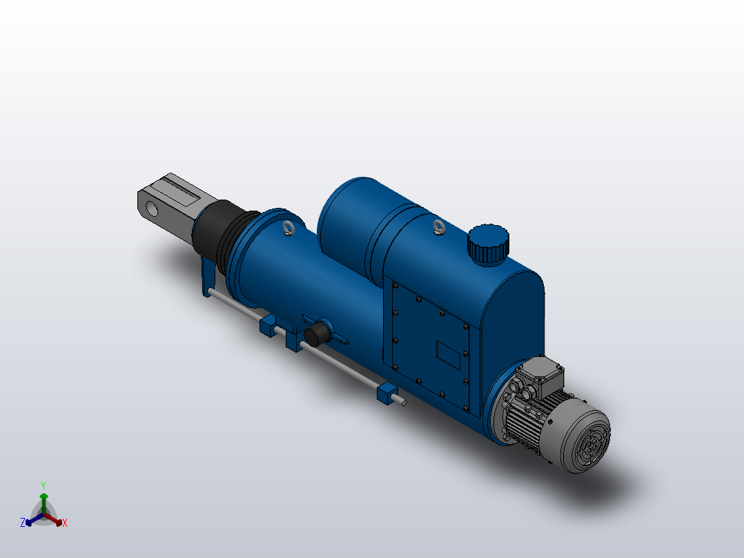 DYTC系列电液推杆DYTC2-1250-300／25ZL正等轴测图