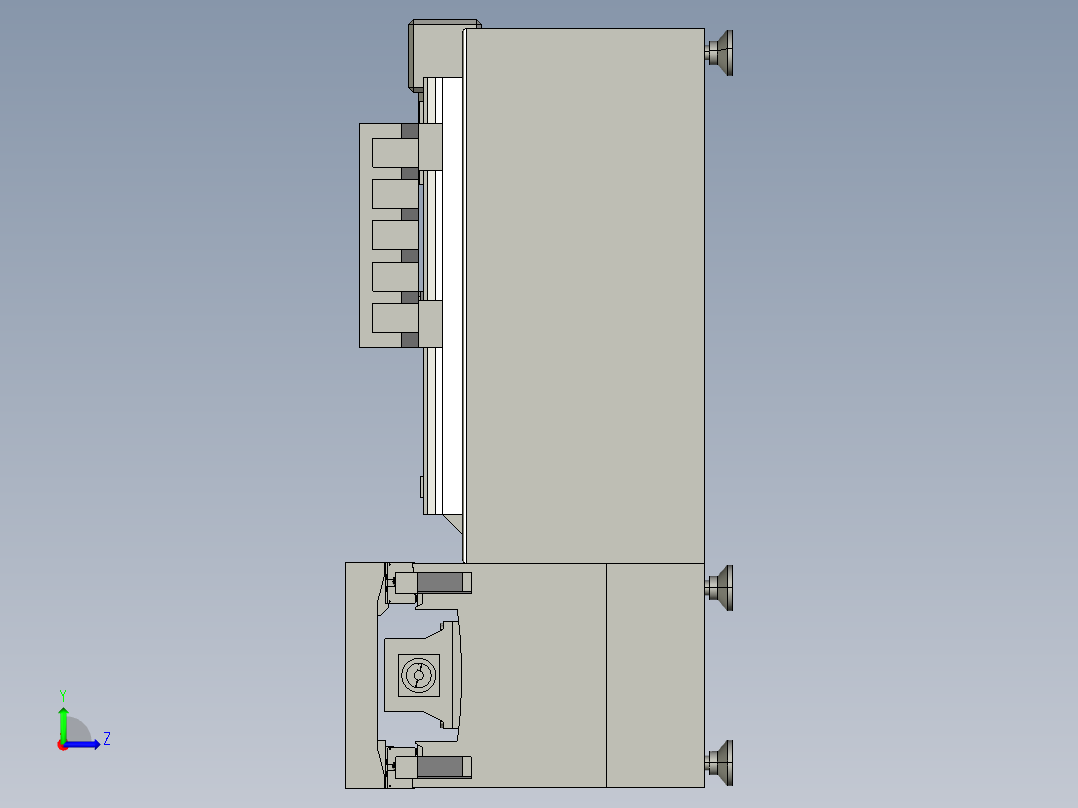 数控成形磨齿机左视图