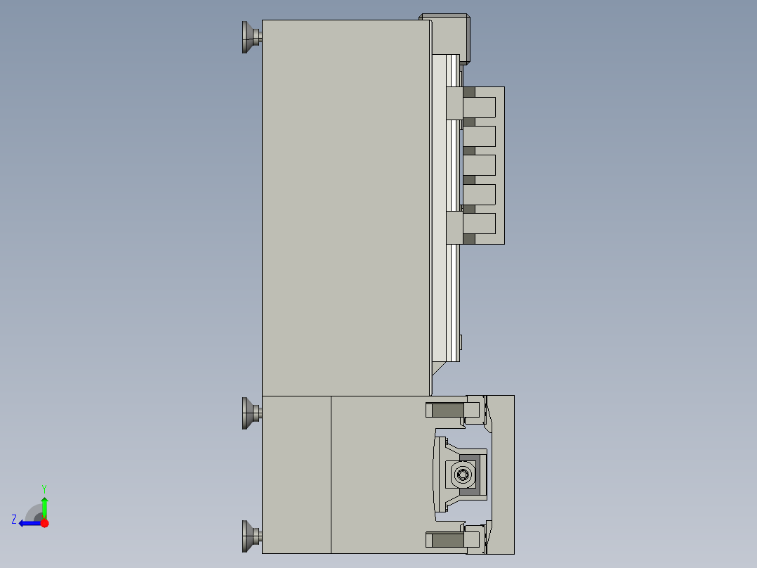 数控成形磨齿机右视图