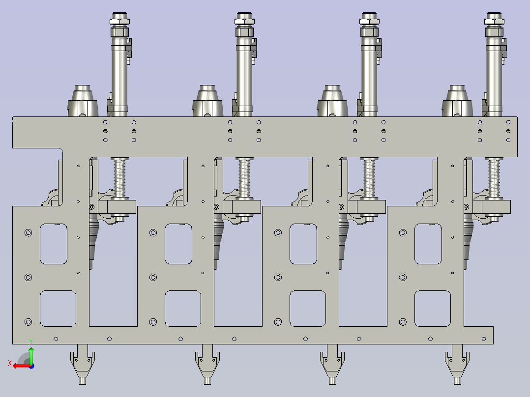 挂钩锁螺丝机构后视图