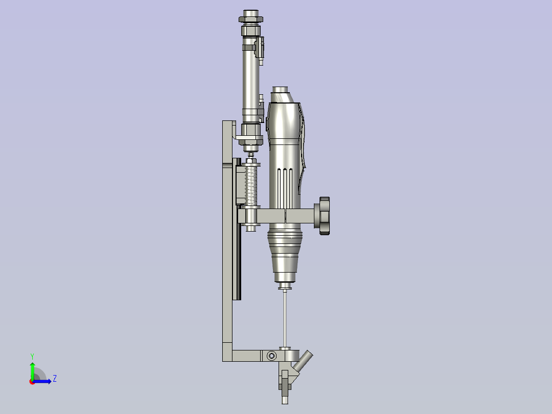 挂钩锁螺丝机构左视图